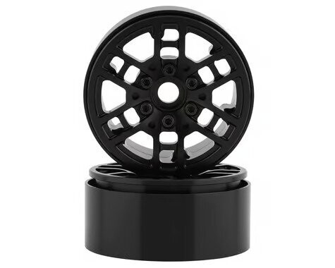 SSD RC Toycoma 1.9&quot; Beadlock Crawler Wheels (Black) (2) - SSD00529