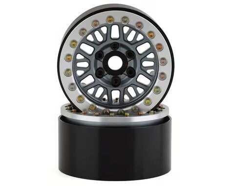 SSD RC Mesh 1.9&quot; Beadlock Crawler Wheels (Grey) (2) - SSD00544
