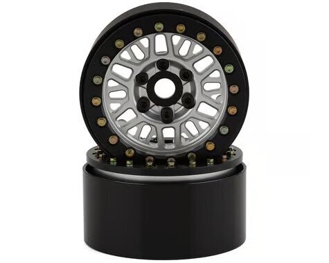 SSD RC Mesh 1.9&quot; Beadlock Crawler Wheels (Silver) (2) - SSD00534