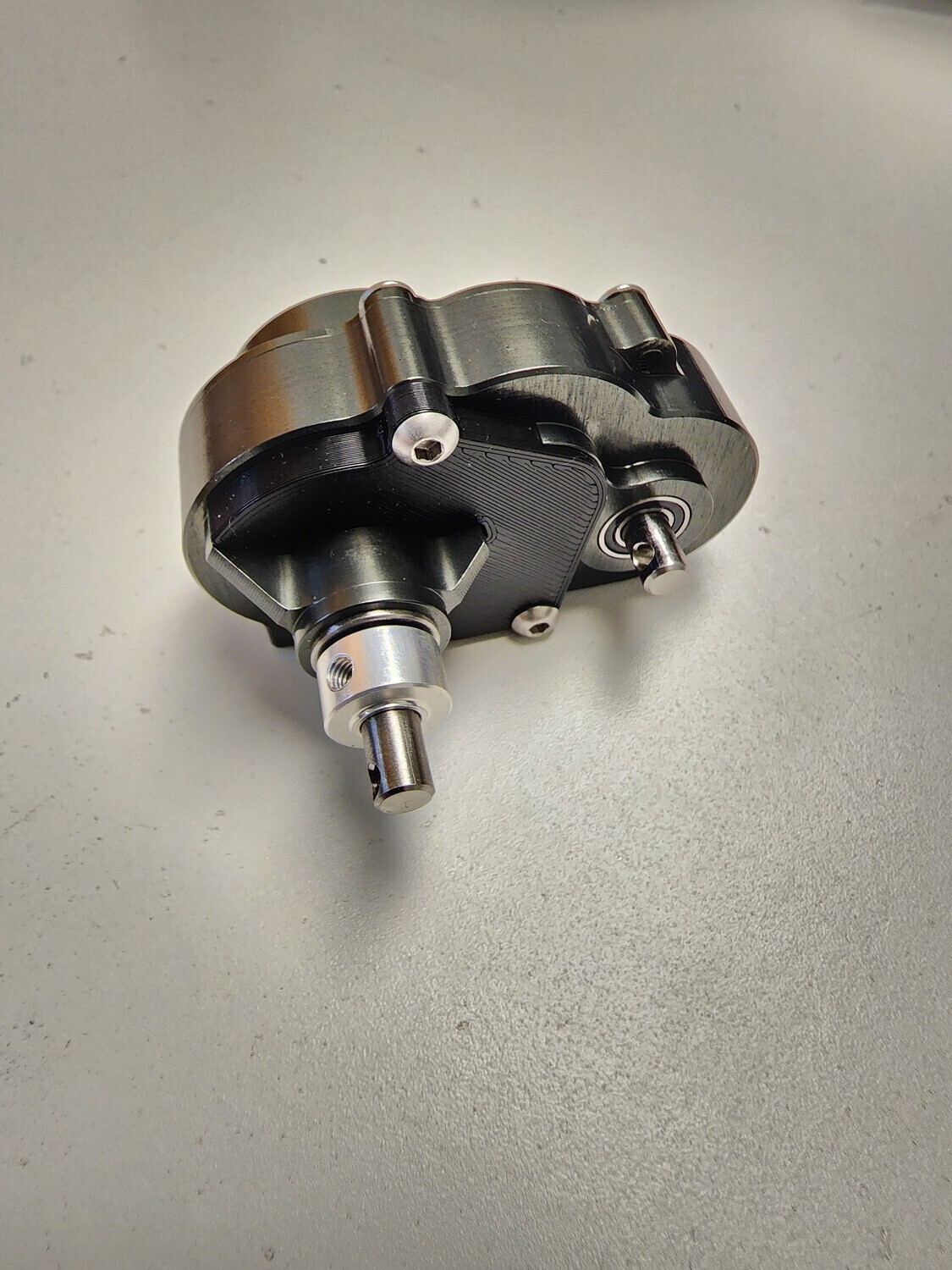 Dlux OD-3 Transmission for Straight Axles (Left) with Skid Plate - Dlux OD-3 Trans/skid