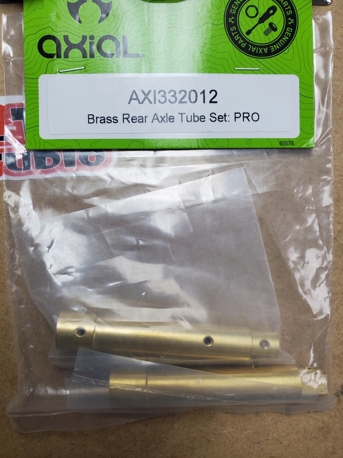 Axial Brass Rear Axle Tube Set (82g): PRO - AXI332012
