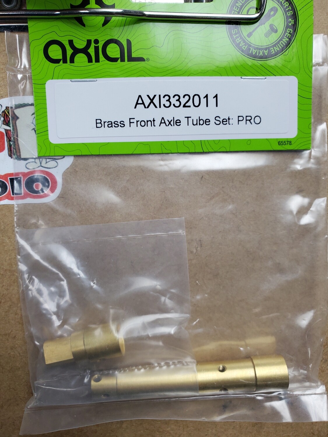 Axial Brass Front Axle Tube Set (60g): PRO - AXI332011