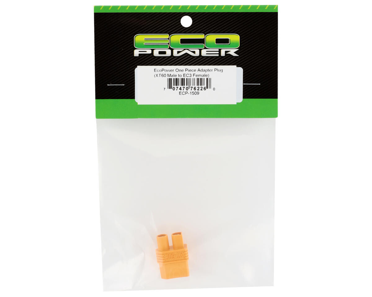 EcoPower One Piece Adapter Plug (XT60 Male to EC3 Female) - ECP-1509