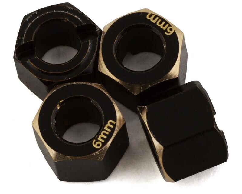 Samix FCX24 Brass Hex Adapter (4) (6mm) - SAMFCX24-4063-6