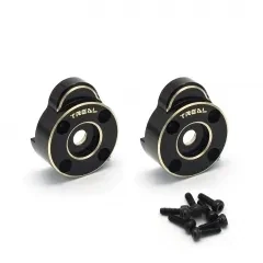 TREAL Brass Outer Portal Covers(2p) Heavy Weight Outer Drive Housing 18g for 1/24 FMS FCX24 Upgrades - X003BNFKF9