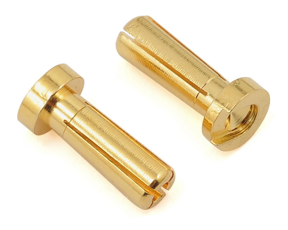 ProTek RC 4mm Low Profile &quot;Super Bullet&quot; Solid Gold Connectors (2 Male) - PTK-5044