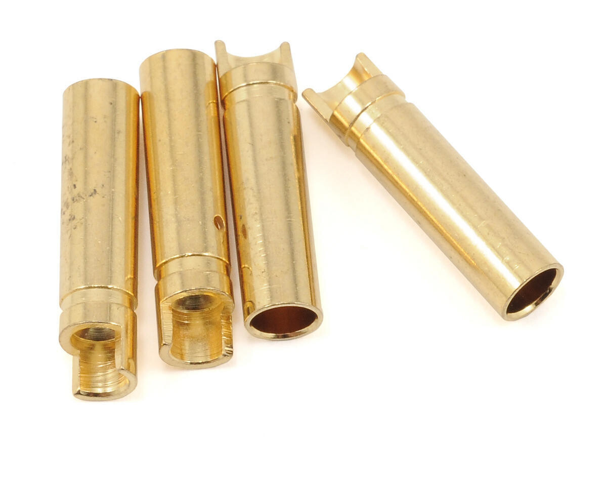 ProTek RC 4.0mm &quot;Super Bullet&quot; Solid Gold Connectors (4 Female) - PTK-5036