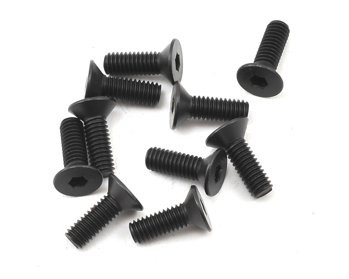 Team Losi Racing M4x12mm Flat Head Screws (10) - TLR255013