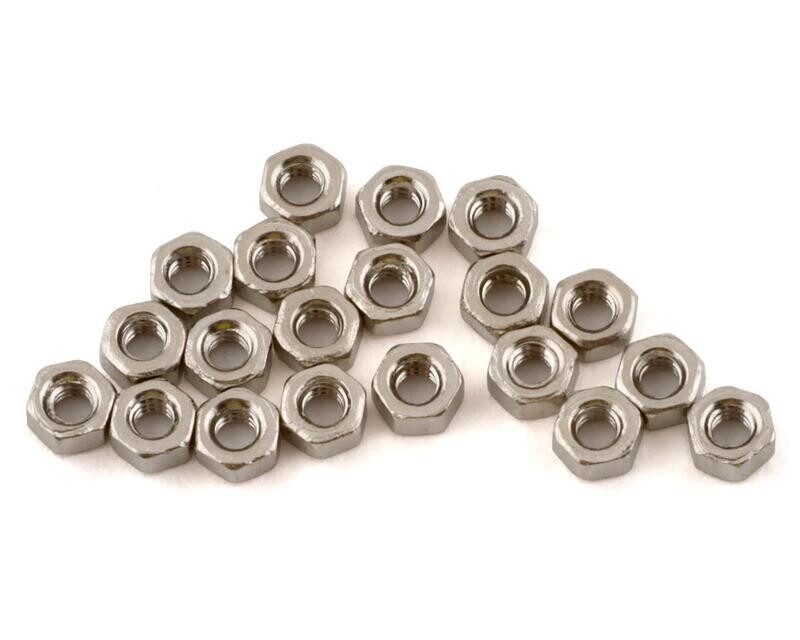 Hot Racing 1.4mm Stainless Steel Hex Nut (20) (SCX24/AX24) - HRASXTF14NSS