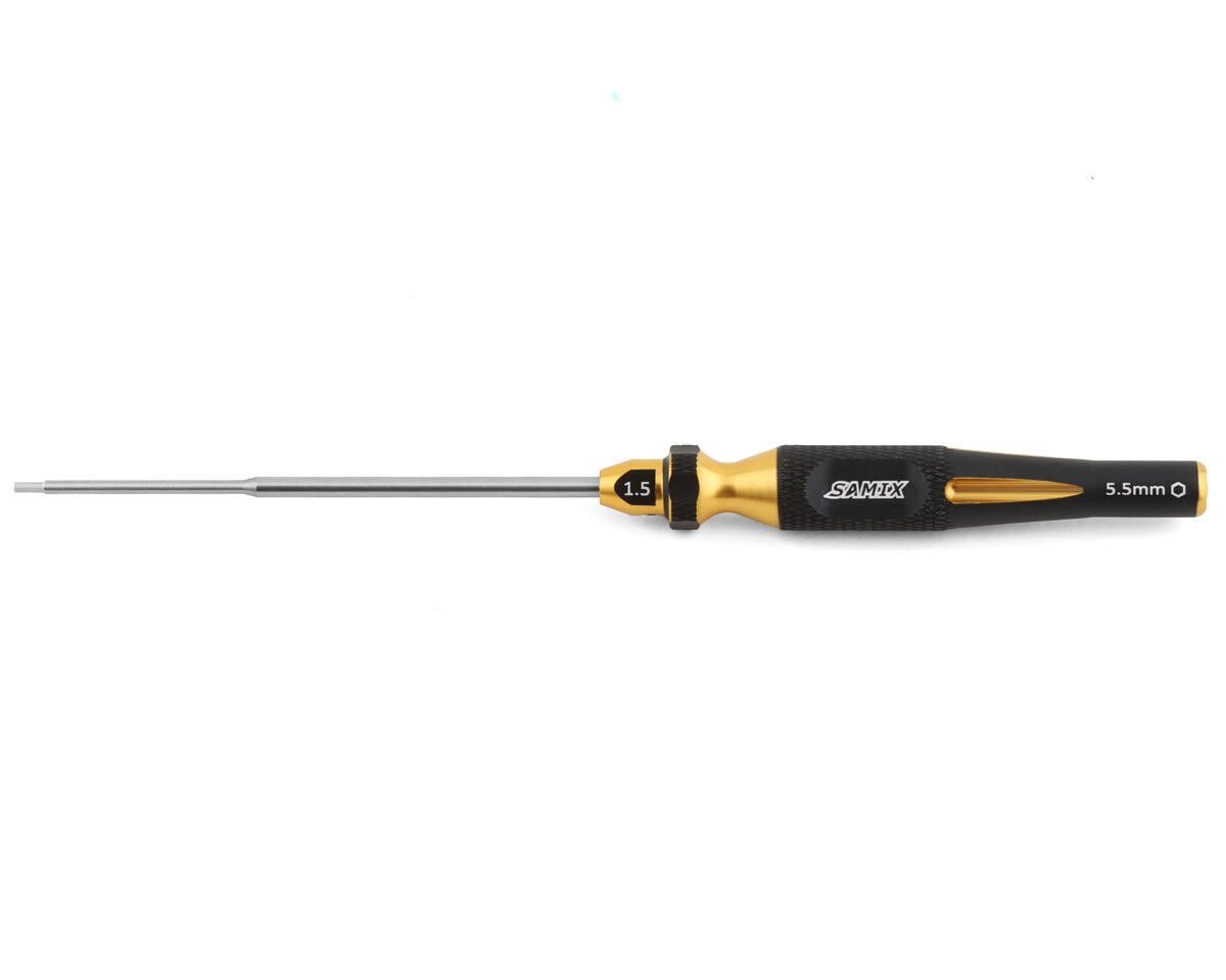 Samix FCX24 2-in-1 Hex Wrench/Nut Driver (Gold) (1.5mm Hex/5.5mm Nut) - SAMFCX24-SD15
