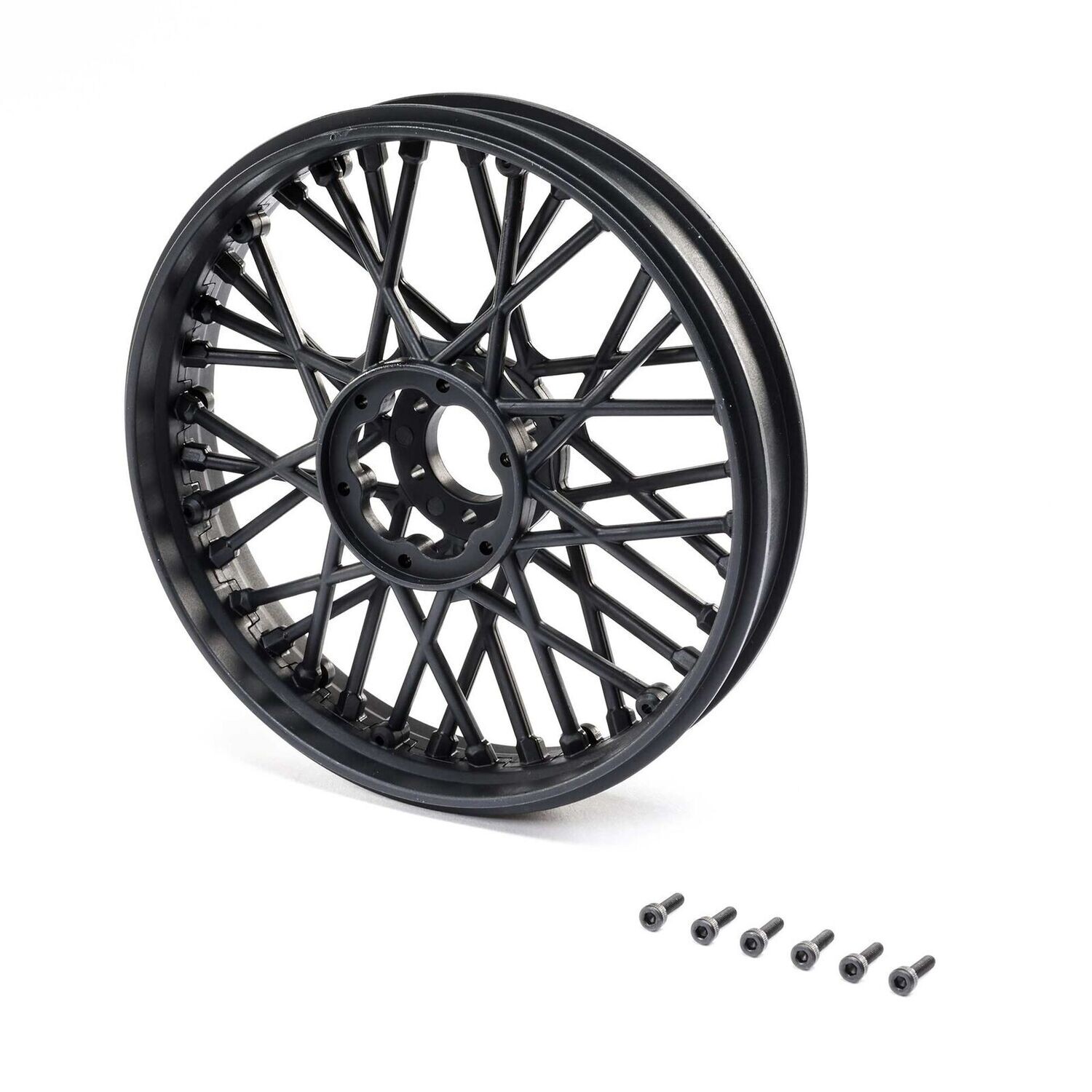 Losi Front Wheel Set, Black: Promoto-MX - LOS46000