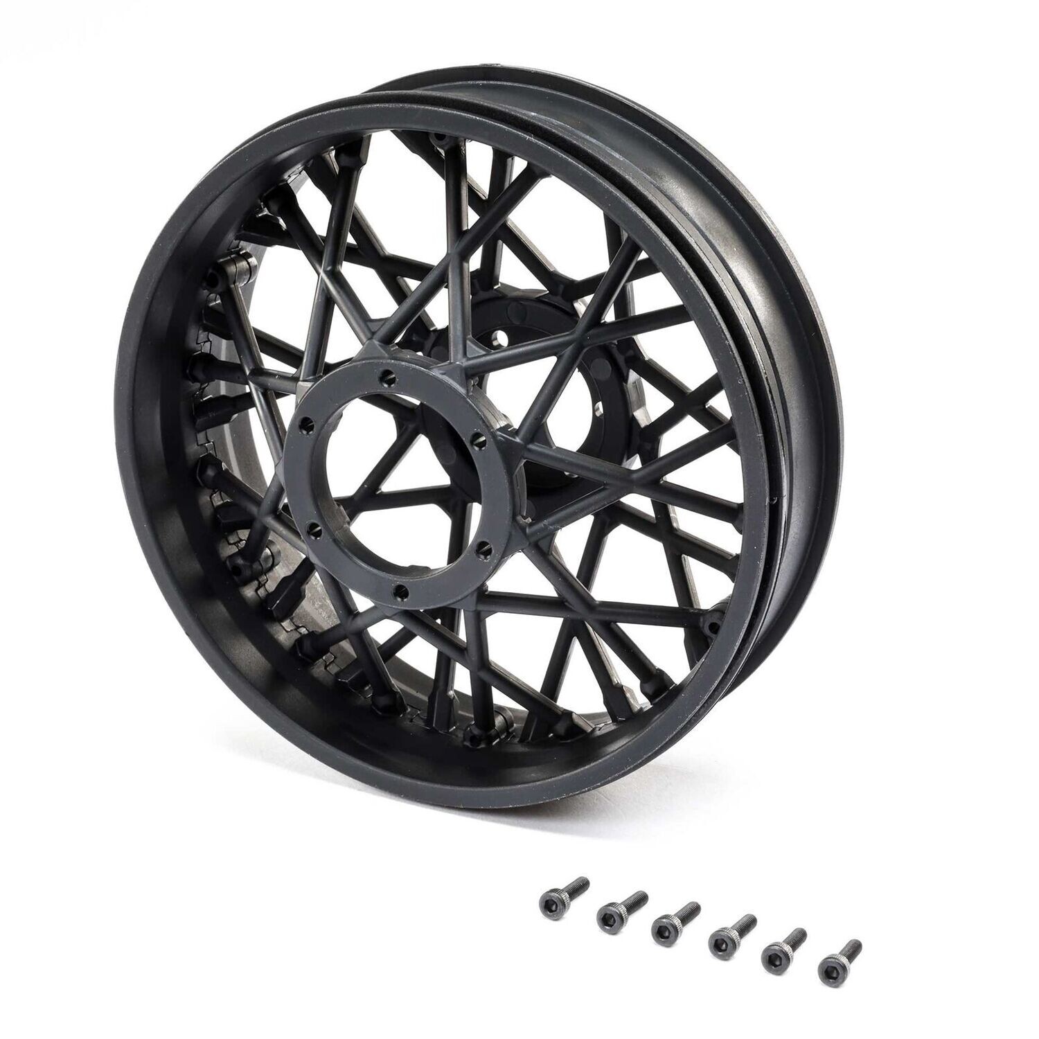 Losi Rear Wheel Set, Black: Promoto-MX - LOS46001