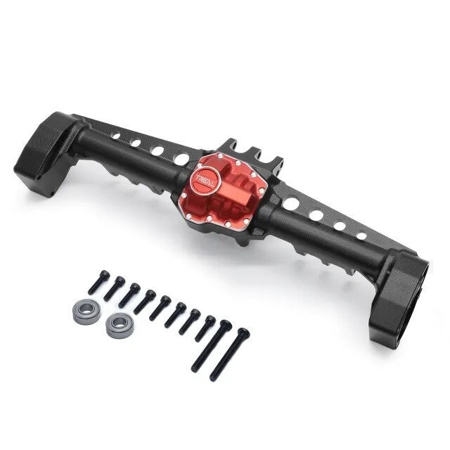 Treal SCX10 III Axles Rear Portal Axle CNC Metal Aluminum 7075 Solid Billet Axle Housing with aluminium diff cover - X002IT5V65