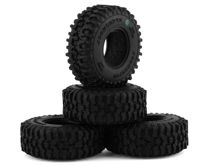 JConcepts Tusk 1.0&quot; Micro Crawler Tires (4) (Green) - 4023-02