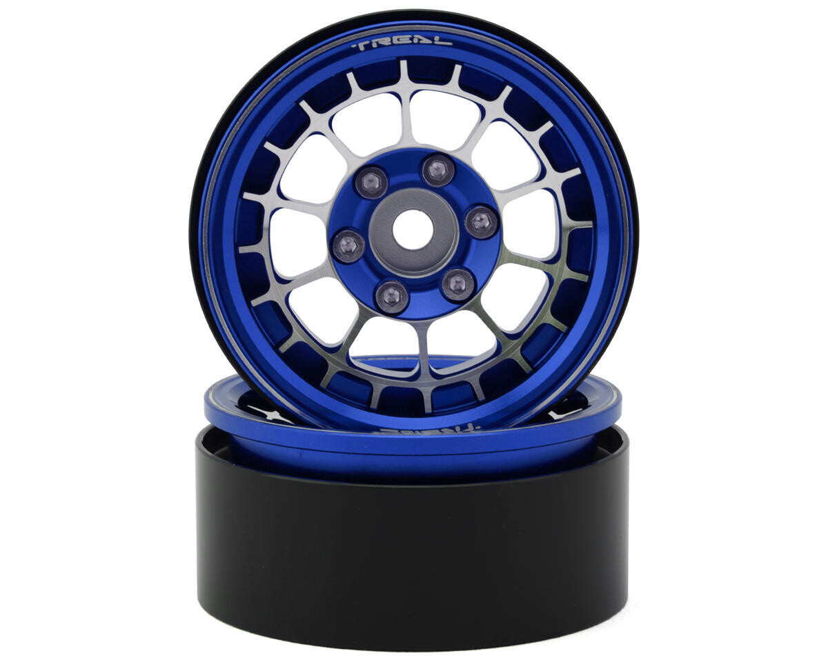 Treal Type A 1.9&#39;&#39; Spoked Beadlock Wheels (Blue) (2)
