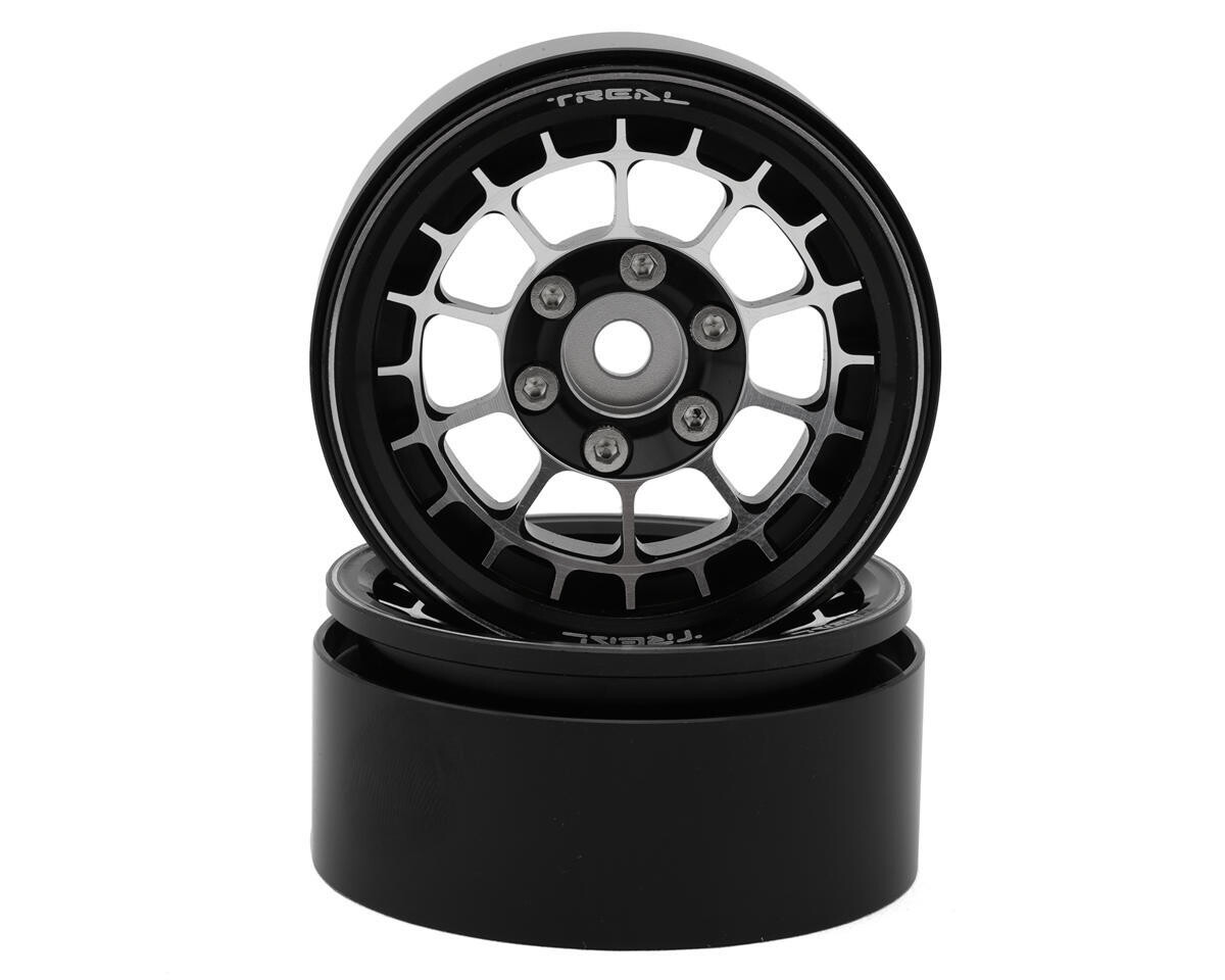 Treal Type A 1.9&#39;&#39; Spoked Beadlock Wheels (Black) (2) - X003DLR31