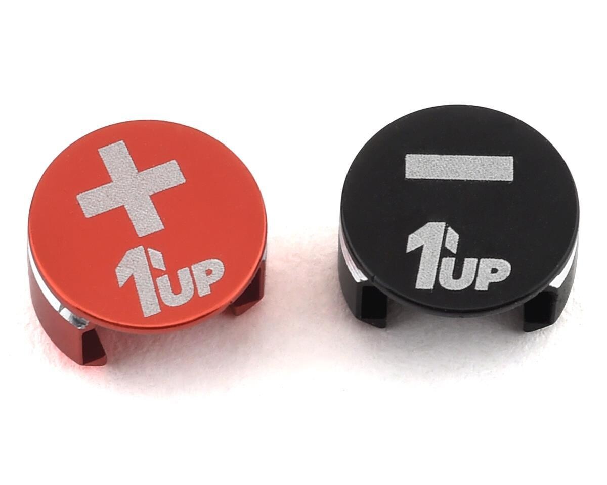 1UP Racing LowPro Bullet Plug Grips (Black/Red) - 1UP190430