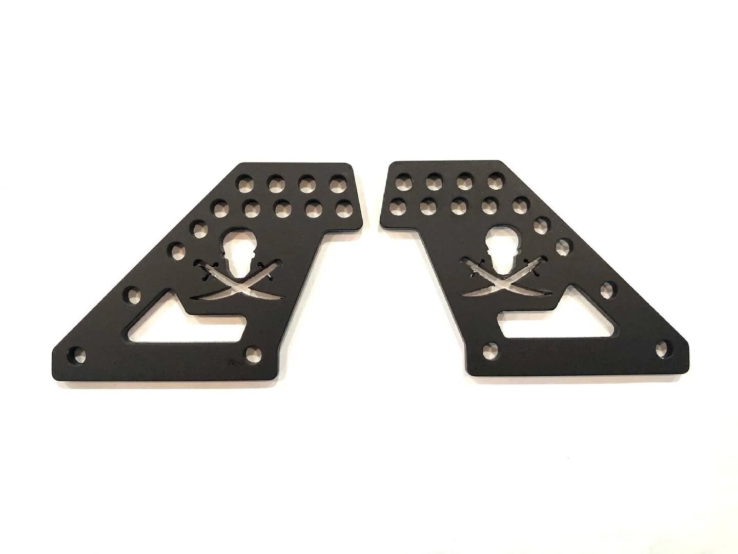 ROCK PIRATES REAR SHOCK TOWERS FOR SCX10 II, ELEMENTS &amp; VS4-10S (BLACK) - RPRC 1004