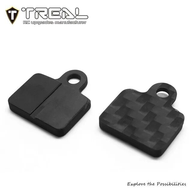 TREAL Front Brake Pads (2pcs) Carbon Fiber Upgrades for Losi Motorcycle Promoto-MX - X003ZF7H9F