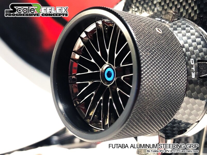 Scale Reflex Aluminum (Black Anodized) Steering Grip for FUTABA 3PV 4PM 4PV 4PX 7PX [ Scale Reflex ] - 862100