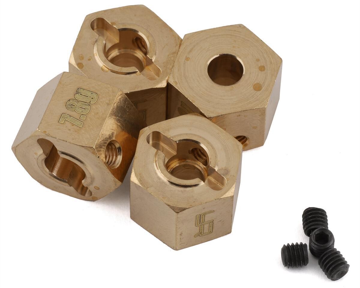 Yeah Racing 12mm Brass Wheel Hexes (4) (9mm Offset) - YEA-WA-038