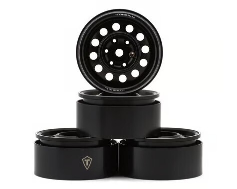 Treal Type I 1.9&quot; Vintage 12-Hole Beadlock Wheels (Black) (4) - x003k9ss67