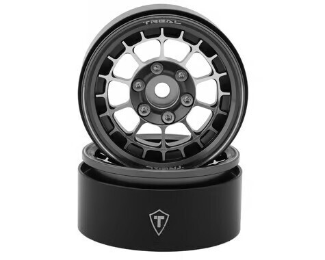 Treal Type A 1.9&#39;&#39; Spoked Beadlock Wheels (Titanium) (2) - x0033dnwhp