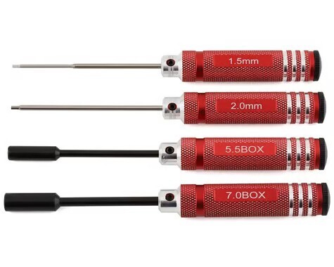 Yokomo Metric Hex &amp; Nut Driver Set (1.5, 2.0, 5.5, 7.0mm) yt-yrtsra