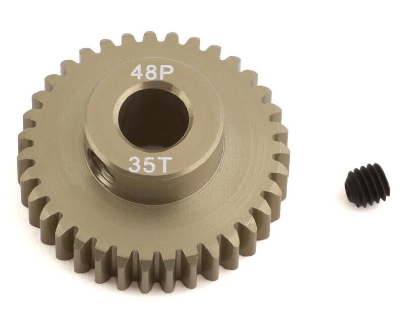 ProTek RC 48P Lightweight Hard Anodized Aluminum Pinion Gear (5.0mm Bore) (35T) - PTK-8655