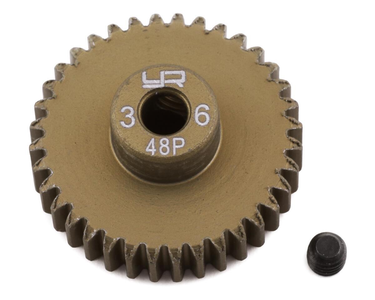 Yeah Racing 48P Hard Coated Aluminum Pinion Gear (36T) - YEA-MG-48036