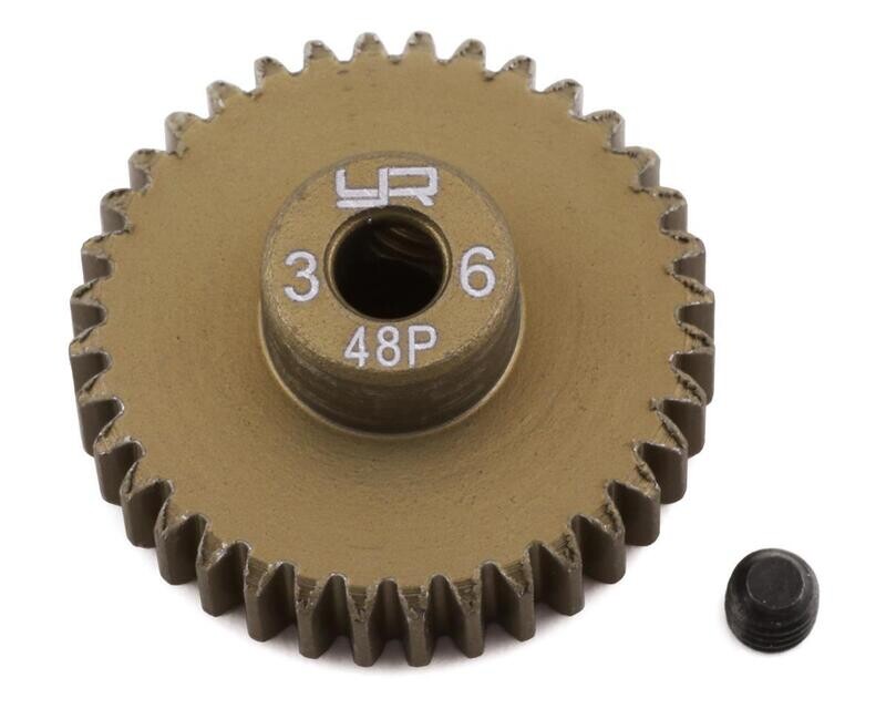 Yeah Racing 48P Hard Coated Aluminum Pinion Gear (36T) - YEA-MG-48036