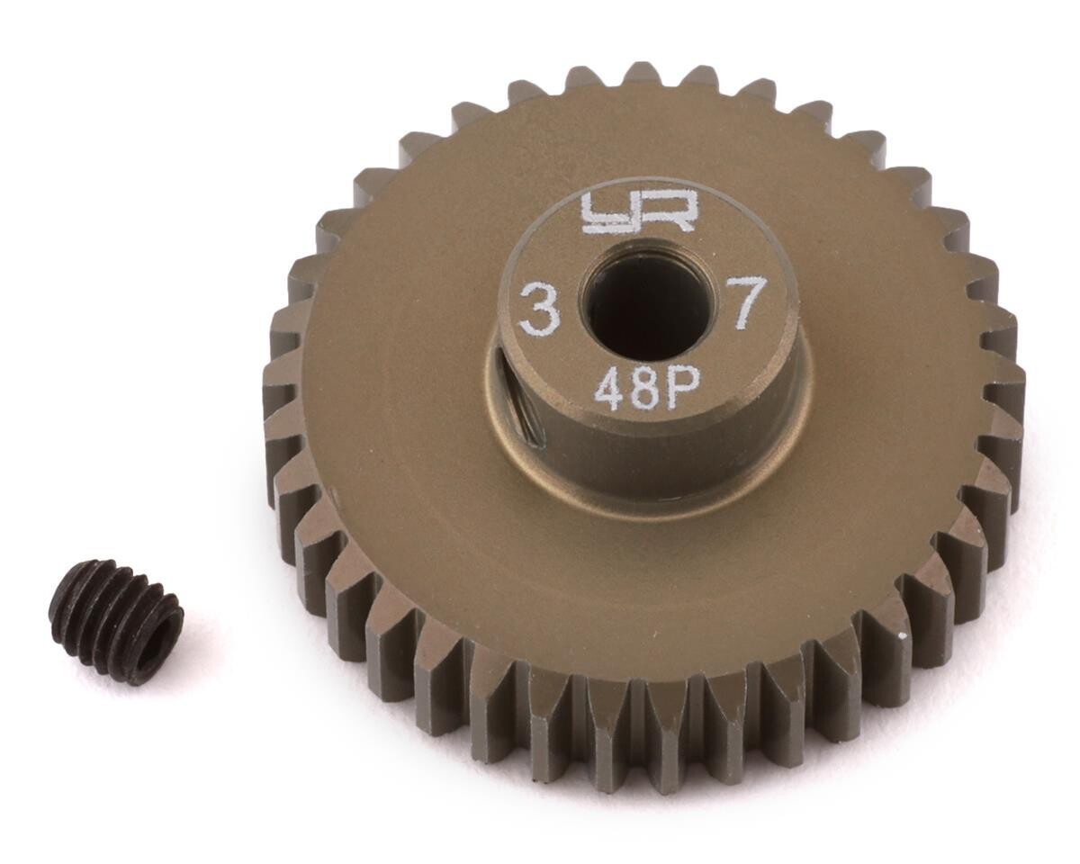 Yeah Racing 48P Hard Coated Aluminum Pinion Gear (37T) - YEA-MG-48037