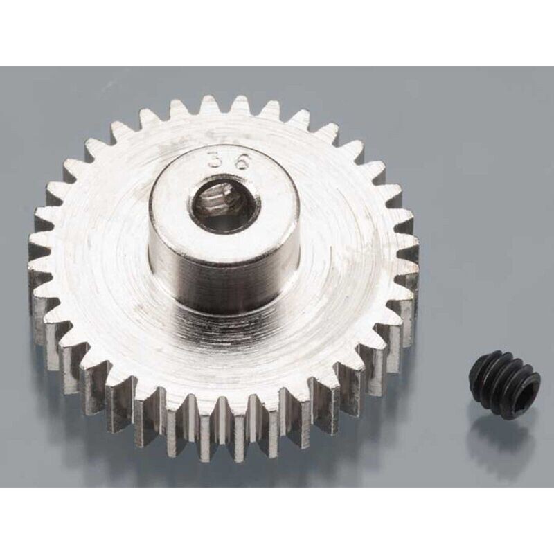 Robinson Racing Nickel-Plated 48 Pitch Pinion Gear, 36T - RRP1036 Robinson Racing Nickel-Plated 48 Pitch Pinion Gear, 36T - RRP1036