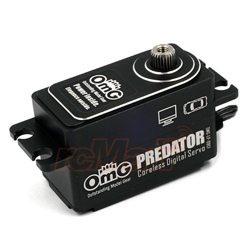 OMG PREDATOR FULL METAL CORELESS DIGITAL LOW PROFILE SERVO BLACK FOR 1/10 RC DRIFT BLACK- OMG-LP-09CF/BK