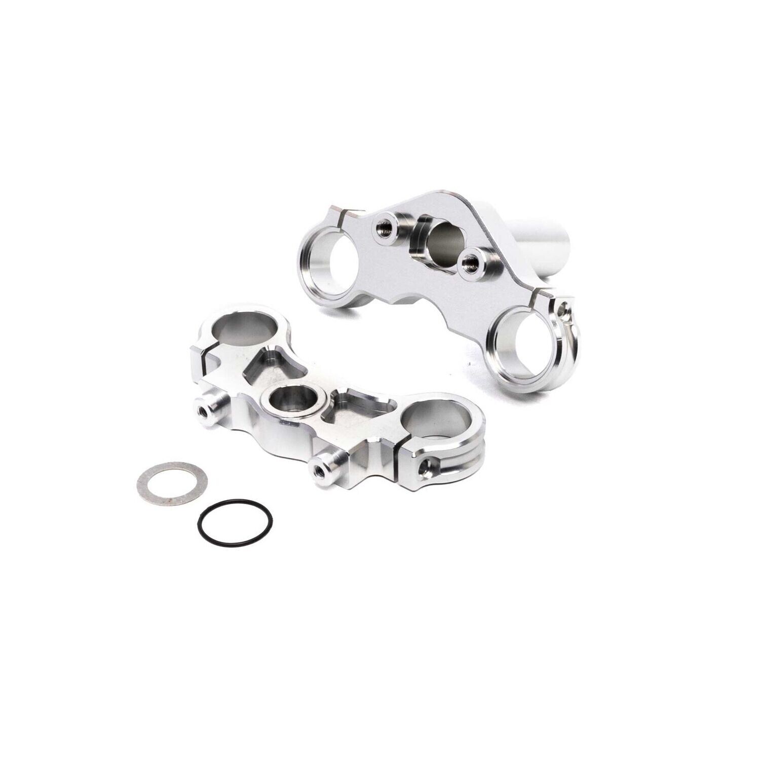 Losi Aluminum Triple Clamp Set, Silver: Promoto-MX- LOS364006