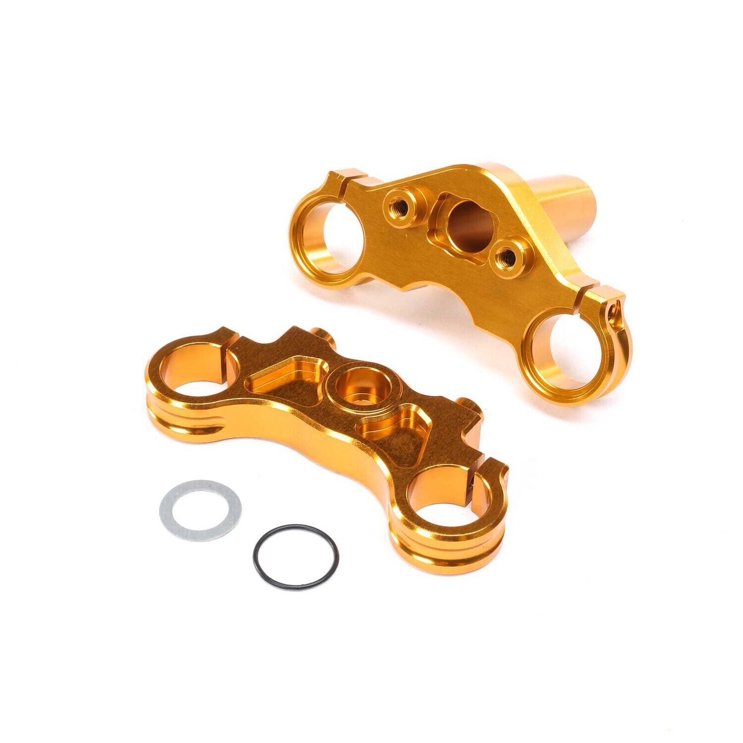 Losi Aluminum Triple Clamp Set, Gold: Promoto-MX- LOS364005