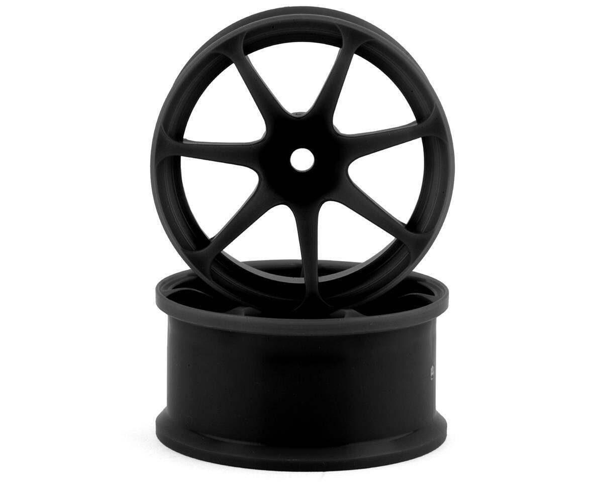 Topline Integra AVS Model T7 Super High Traction Drift Wheel (Black) (2) (8mm Offset) w/12mm Hex - IW-3208BK
