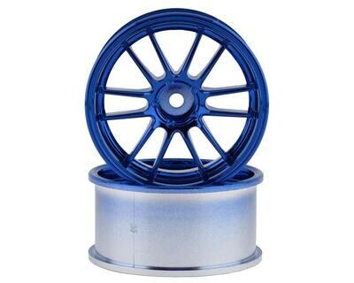 Mikuni Ultimate GL 6-Split Spoke Drift Wheels (Plated Blue) (2) (5mm Offset) w/12mm Hex - DW-525MBL