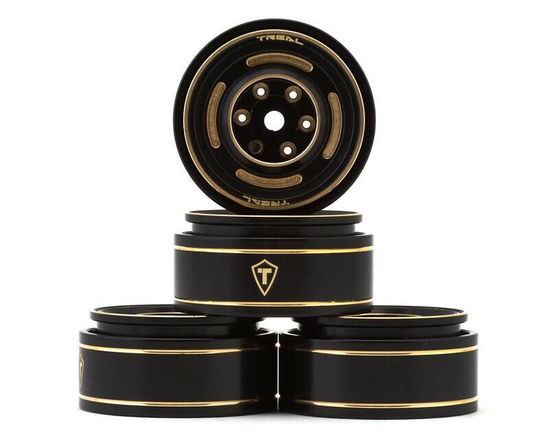 Treal Hobby Type C 1.0&quot; 4-Slot Brass Beadlock Wheels (Bronze) (4) (50g) - X003WX6O67