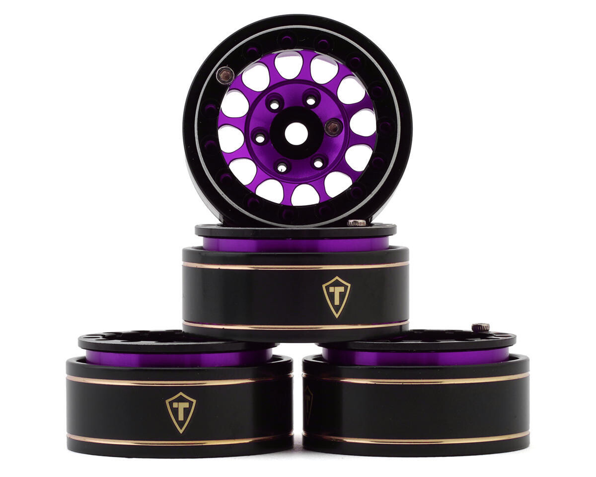 Treal Hobby Type I 1.0&quot; Classic 12-Spoke Beadlock Wheels (Purple) (4) (27.2g) - X003Z3JVYV