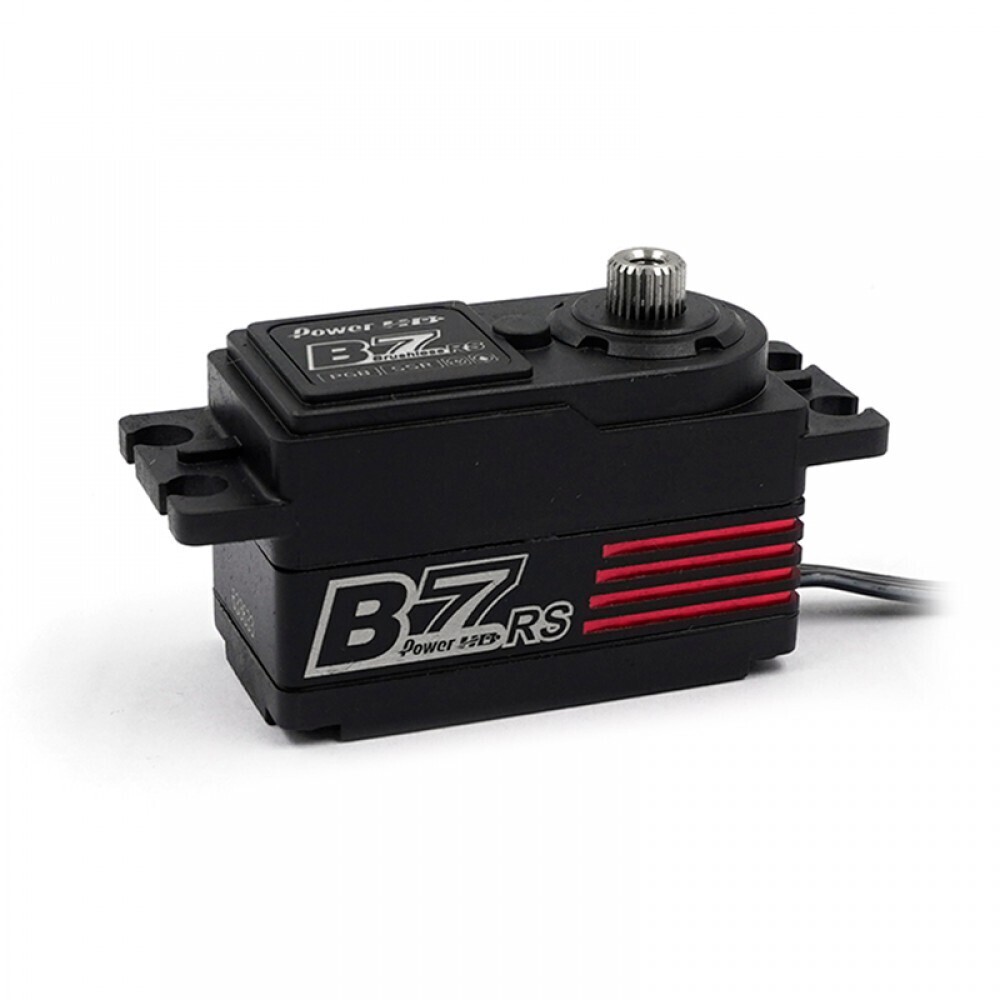 POWER HD B7 REVOLUTION PRO LOW-PROFILE BRUSHLESS HIGH VOLTAGE SERVO RED W/ TITANIUM STEEL GEARS FOR 1/10 RC CAR - B7RS-R