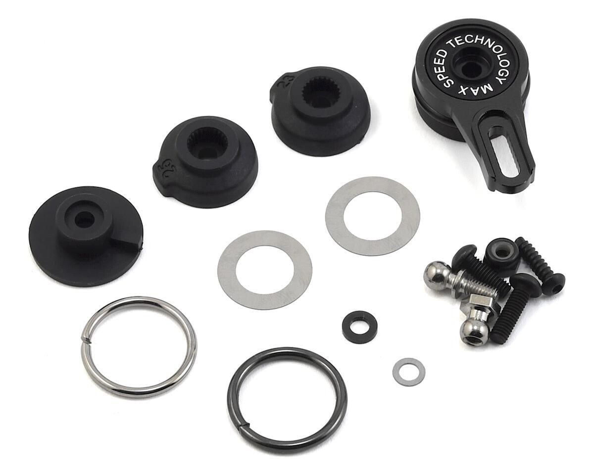 MST Alum. 8-adjusting servo saver (black) - MXS-820127BK