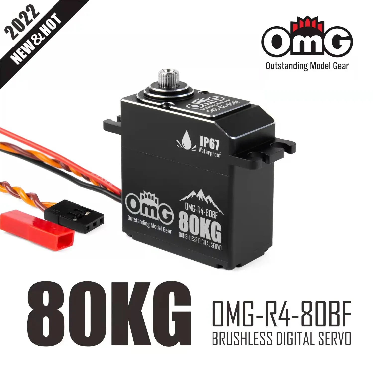 OMG 80KG 2-3s direct power Metal High Torque Brushless  Waterproof Digital Servo