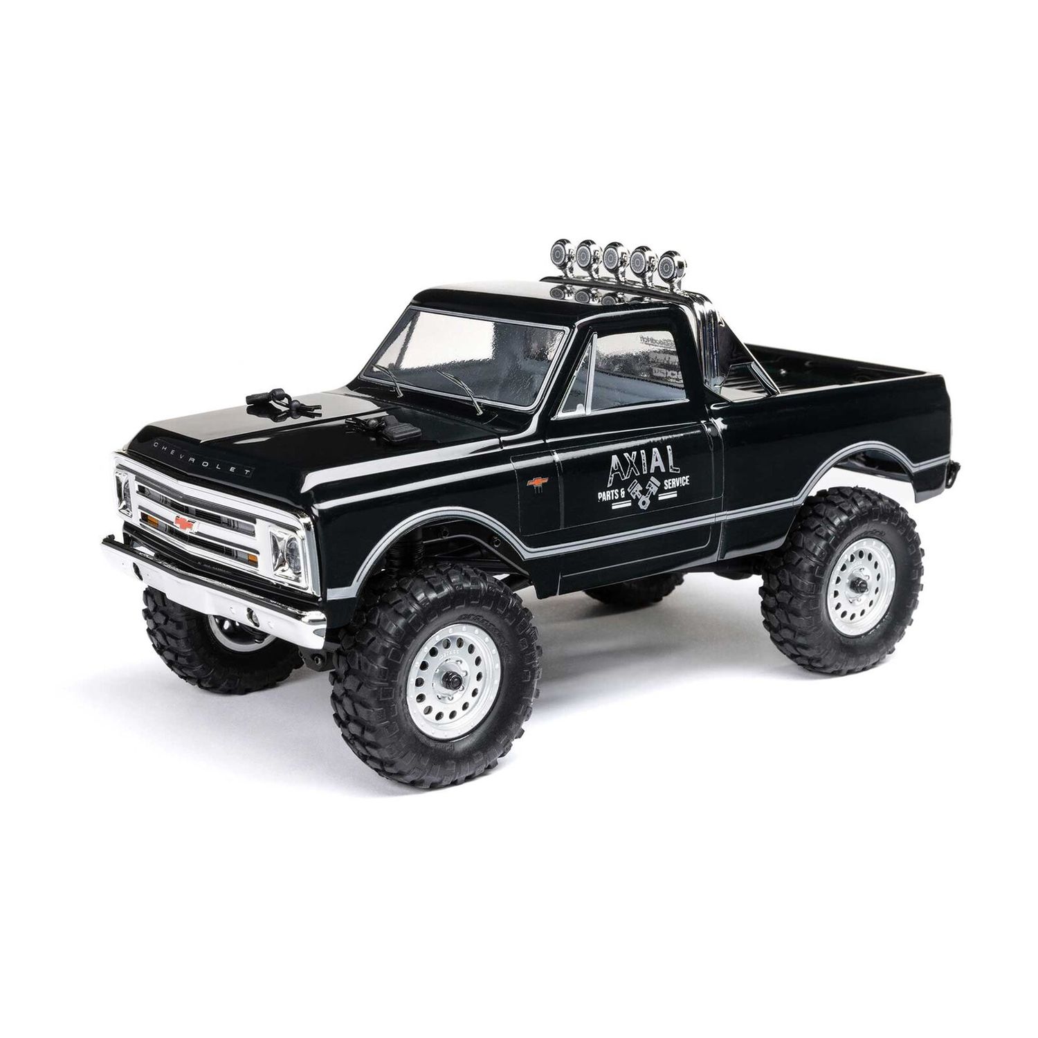Axial 1/24 SCX24 1967 Chevrolet C10 4WD Brushed Truck RTR, Black - AXI00001V2T4
