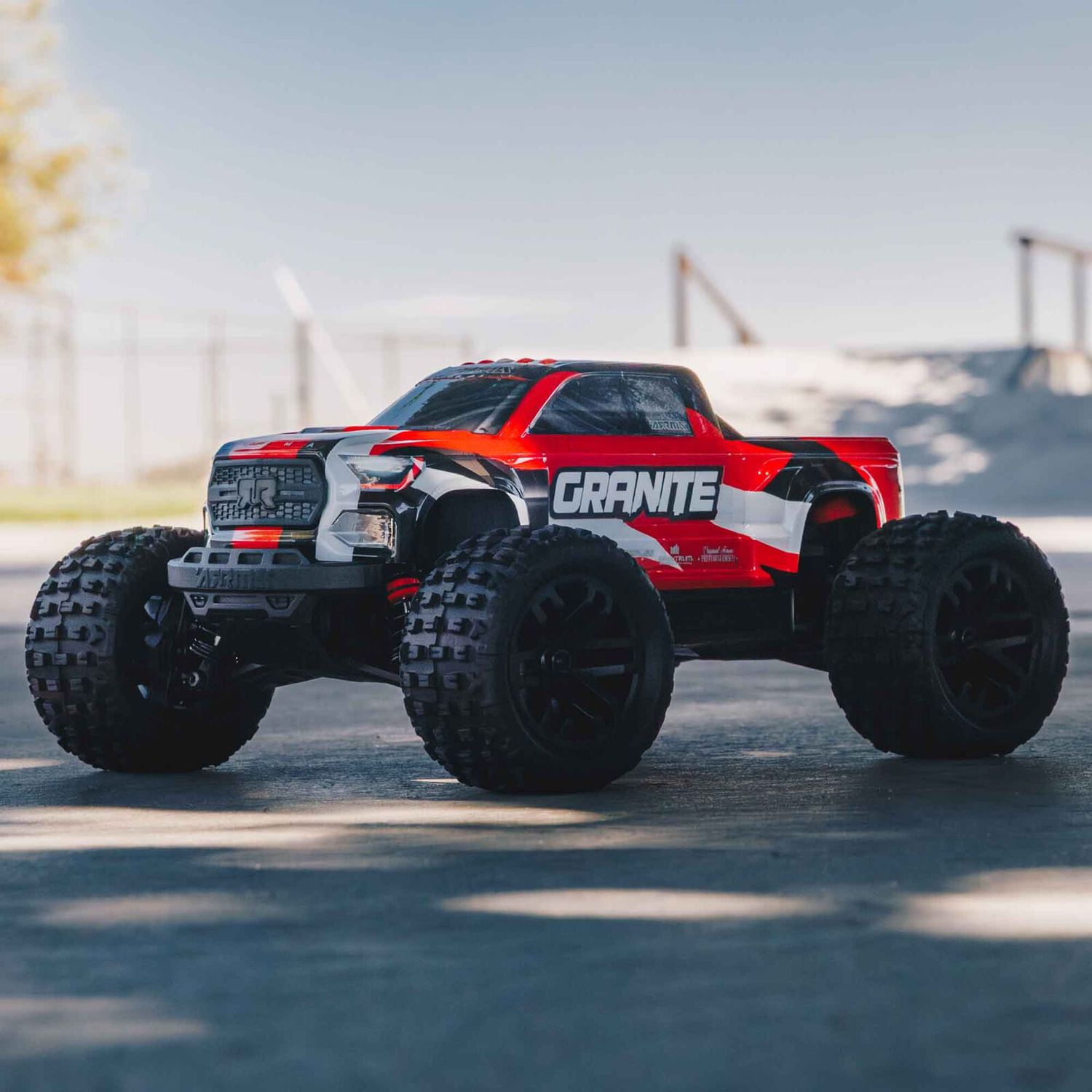 ARRMA 1/18 GRANITE GROM MEGA 380 Brushed 4X4 Monster Truck RTR with Battery &amp; Charger, Red - ARA2102T2