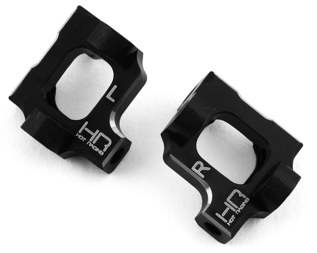 Hot Racing Losi Mini-T 2.0 Aluminum 0° Caster Blocks (Black) - HRAMTT1901