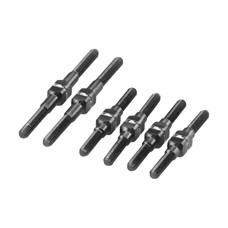 JConcepts Mini-T 2.0 And B Fin Titanium Turnbuckle Steer Black (6) - JCO2975
