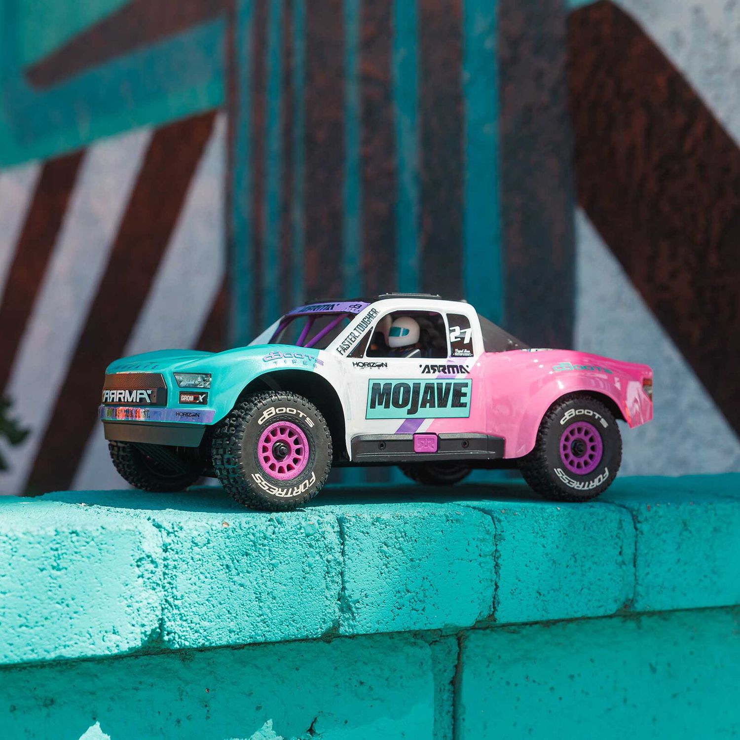 ARRMA 1/16 MOJAVE GROM 223S DSC 4X4 RTR Brushless Desert Truck, Teal (Battery &amp; Charger Included) -  ARA2304ST1