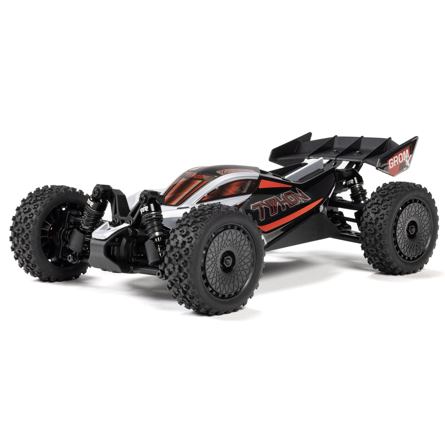 ARRMA 1/14 TYPHON GROM 223S DSC 4X4 RTR Brushless Buggy, Silver - ARA2306T1