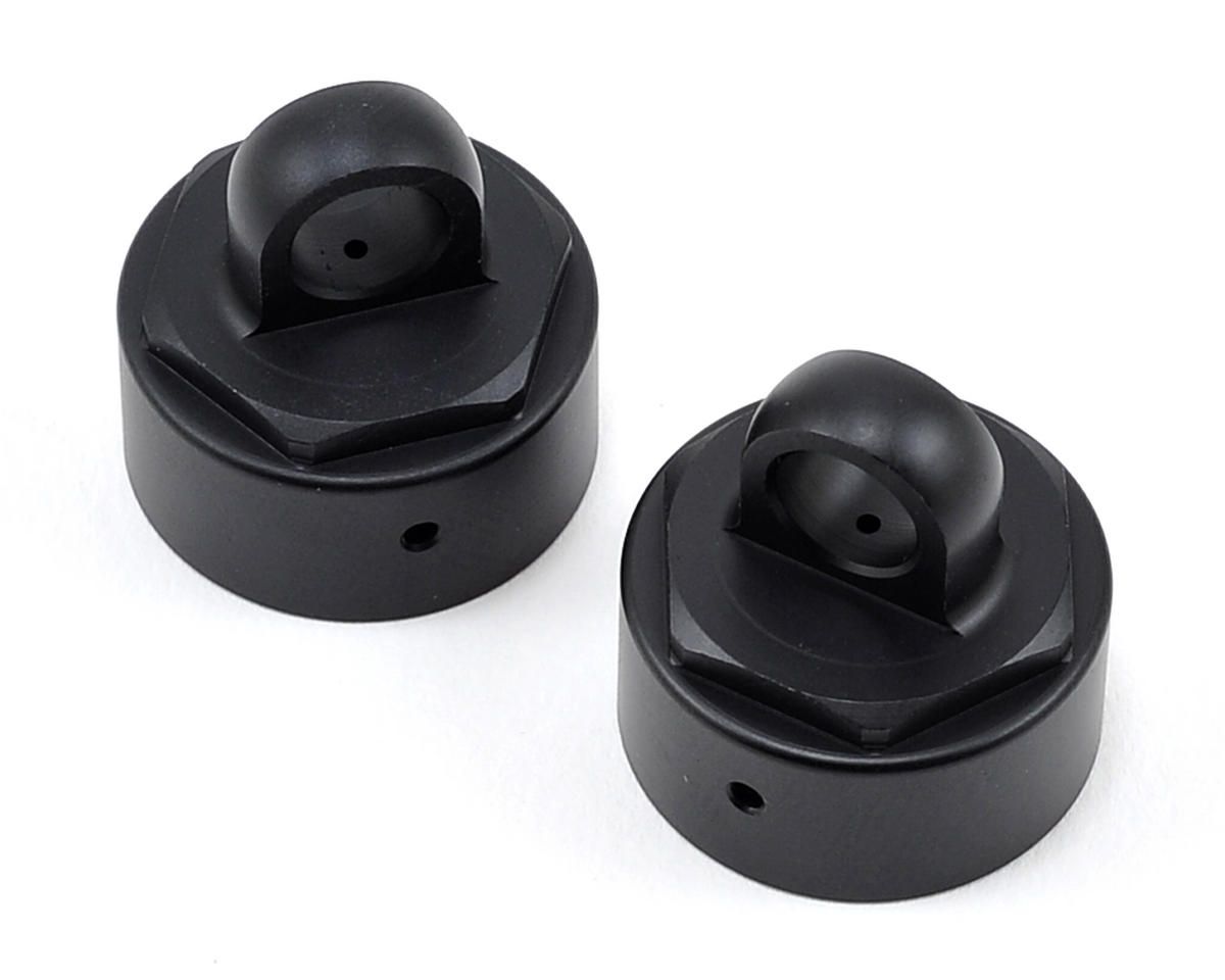 Tekno RC Aluminum Vented Shock Cap Set (Gun Metal) (2) - TKR6003